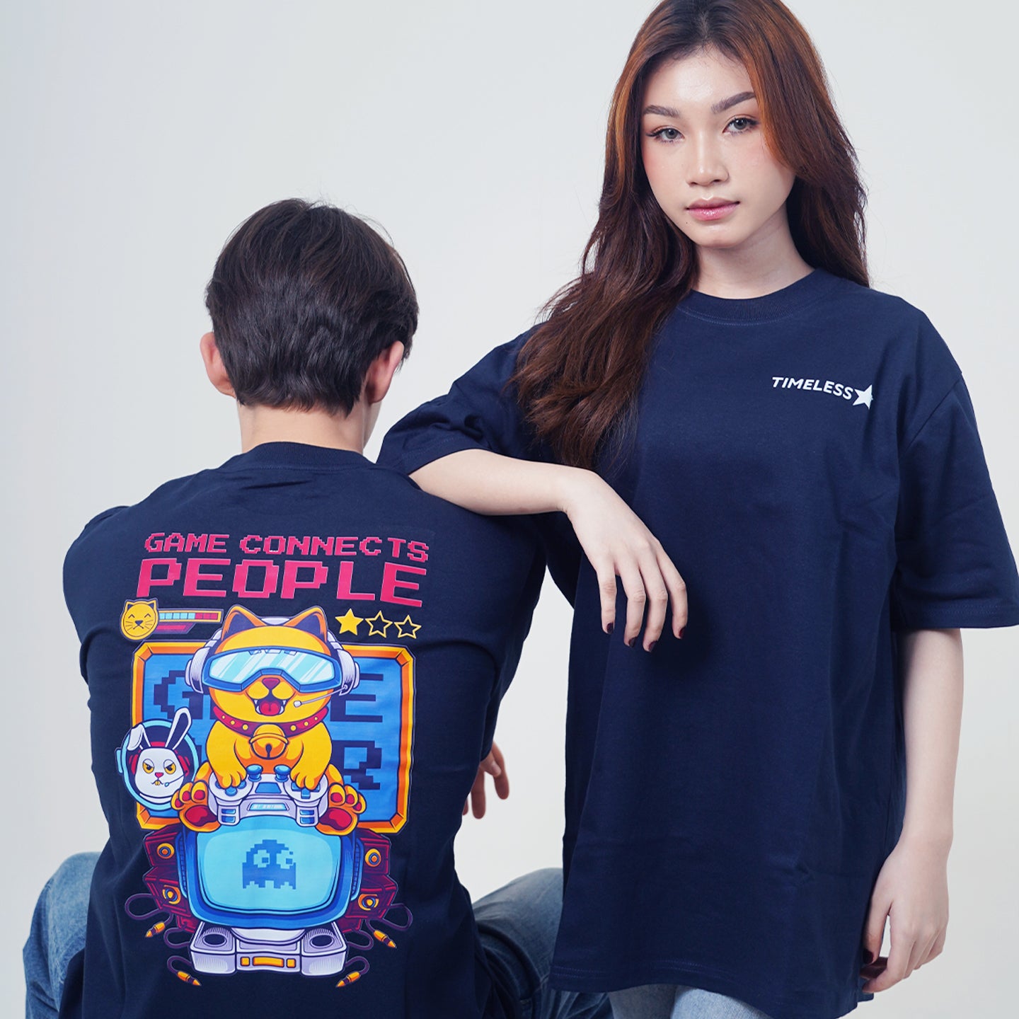 Game Connects People - Navy Designer T-Shirt