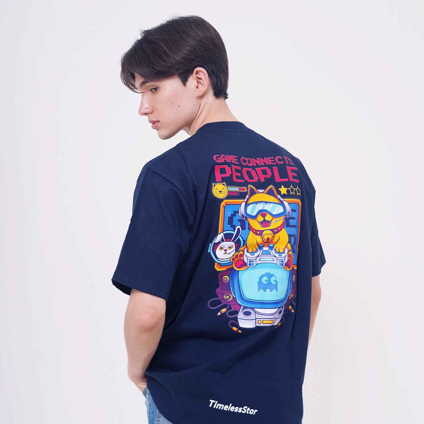 Game Connects People - Navy Designer T-Shirt