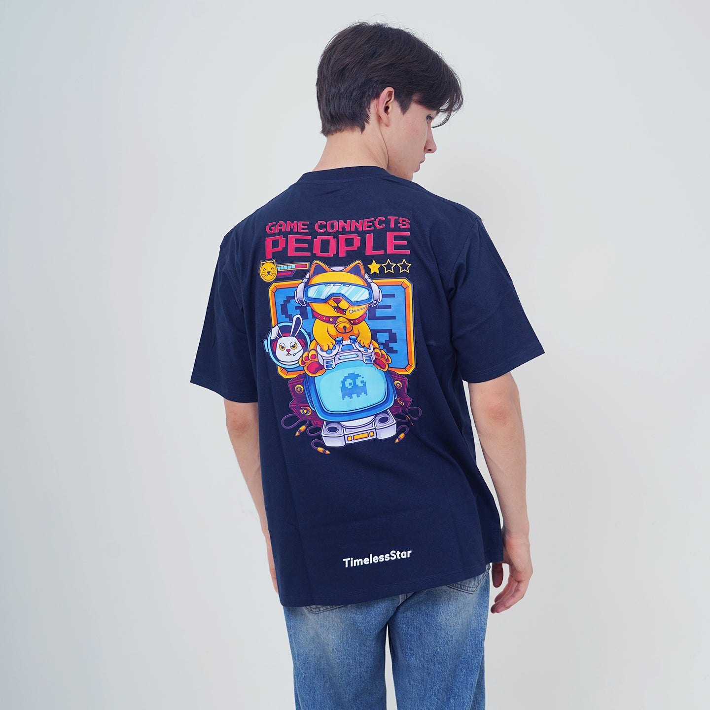 Game Connects People - Navy Designer T-Shirt