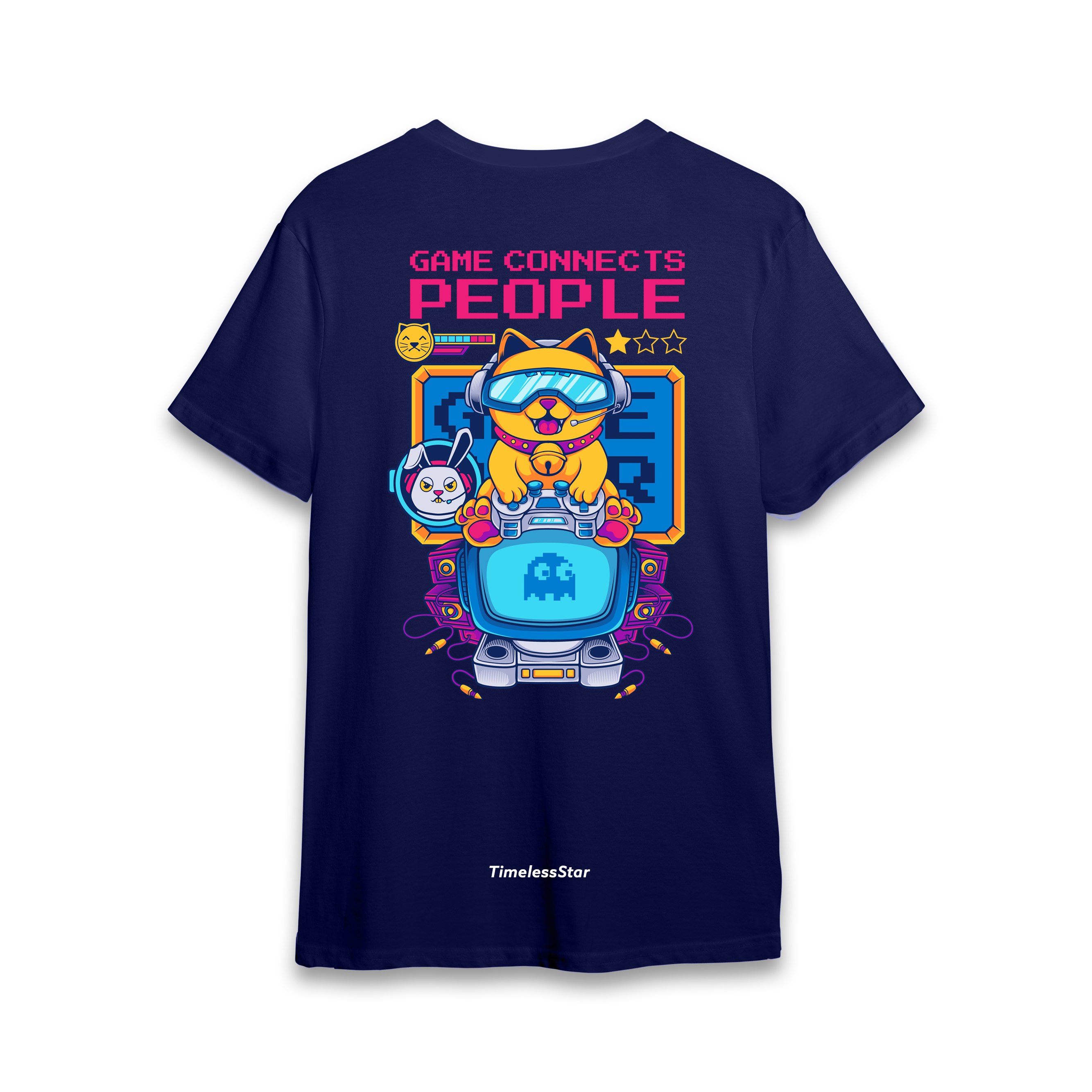 Game Connects People - Navy Designer T-Shirt