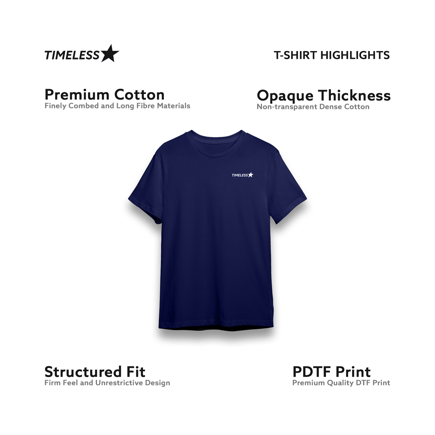 Inner Peace Found - Navy Designer T-Shirt