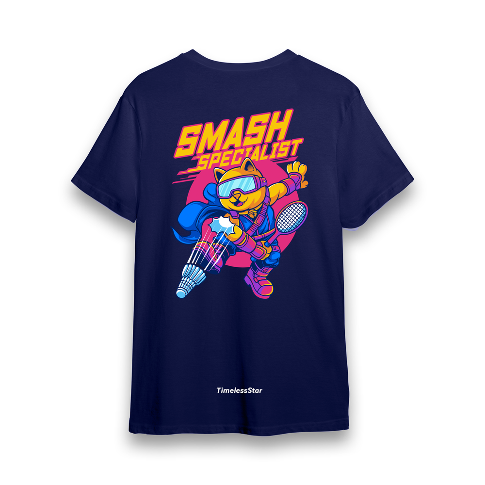 Smash Specialist - Navy Designer T-Shirt