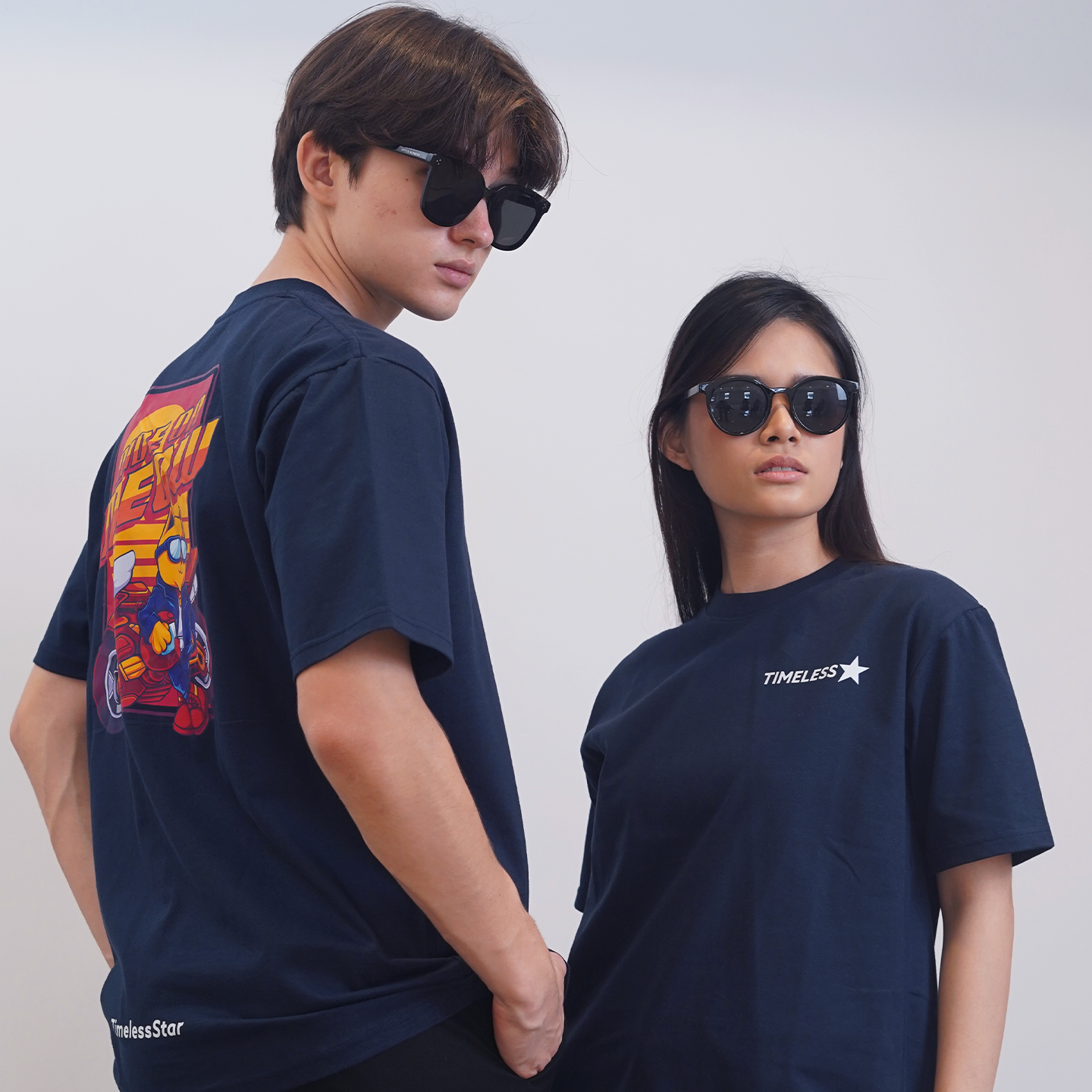 Ride Or Meow - Navy Designer T-Shirt