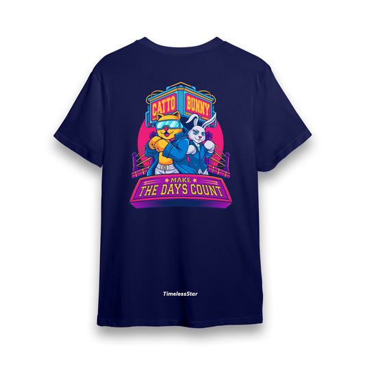 Make The Days Count - Navy Designer T-Shirt