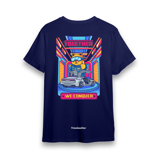 Together We Conquer - Navy Designer T-Shirt