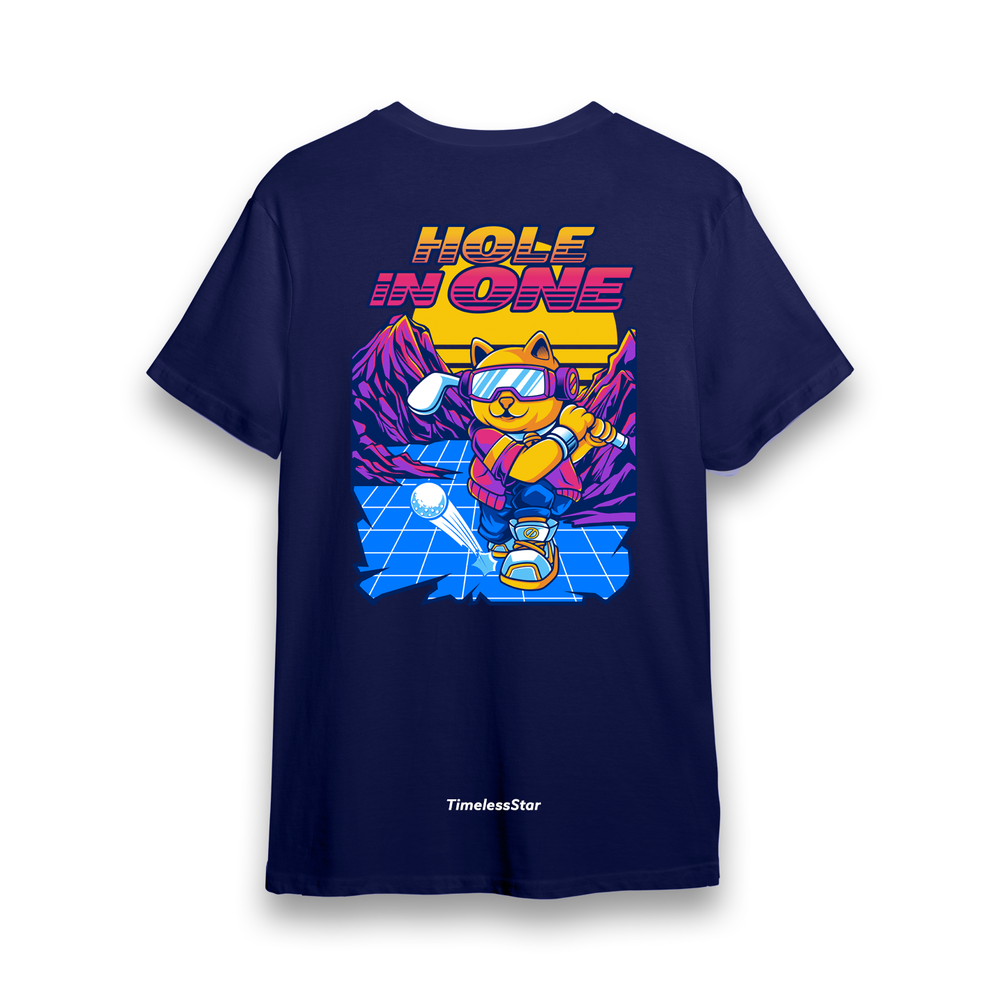 Hole In One - Navy Designer T-Shirt