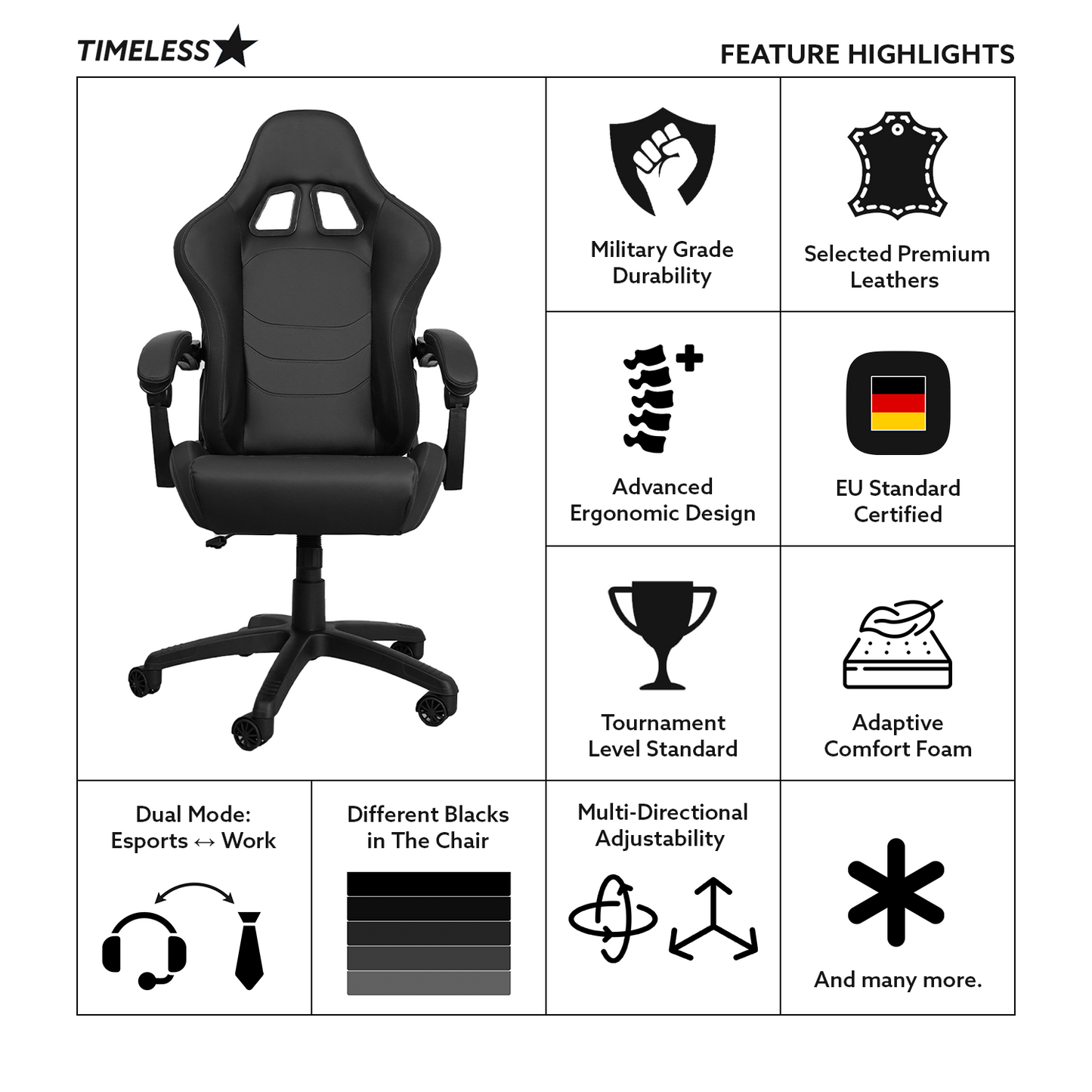 TLS-6689 Black Series Performance Chair