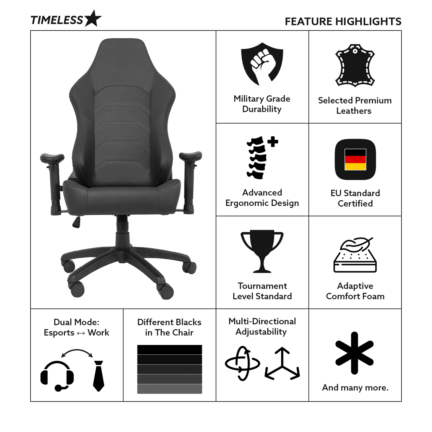 TLS-PDZ Black Series Performance Chair